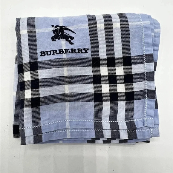 Burberry Accessories - Vintage Burberry Handkerchief Purse TiePocket Square Cotton AUTHENTIC Certified
